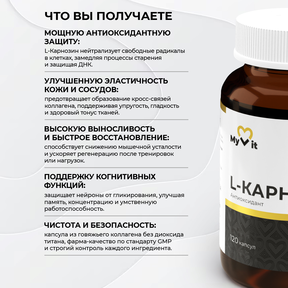 БАД к пище L - Карнозин  120 капс.