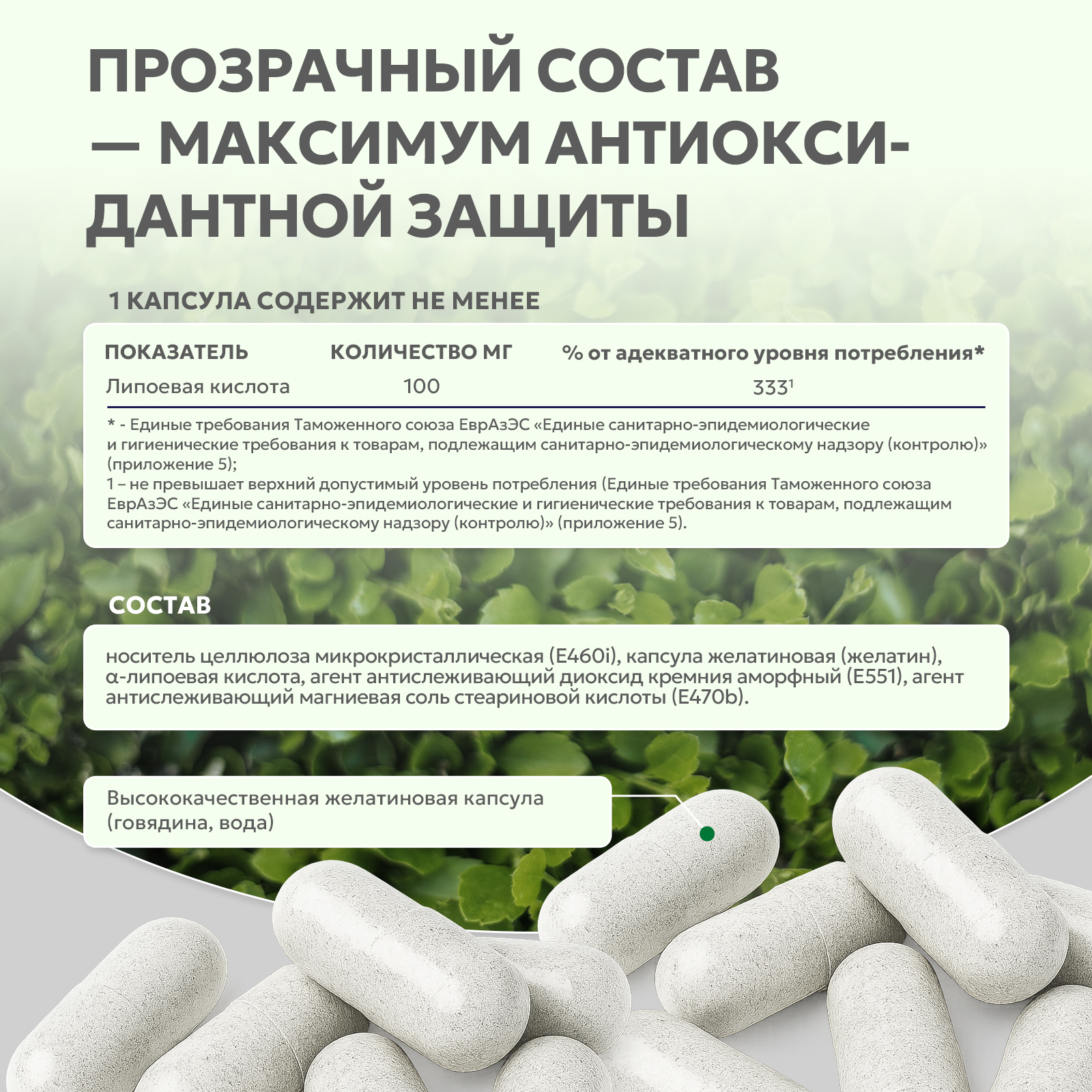 БАД к пище Альфа липоевая кислота 60 капс.