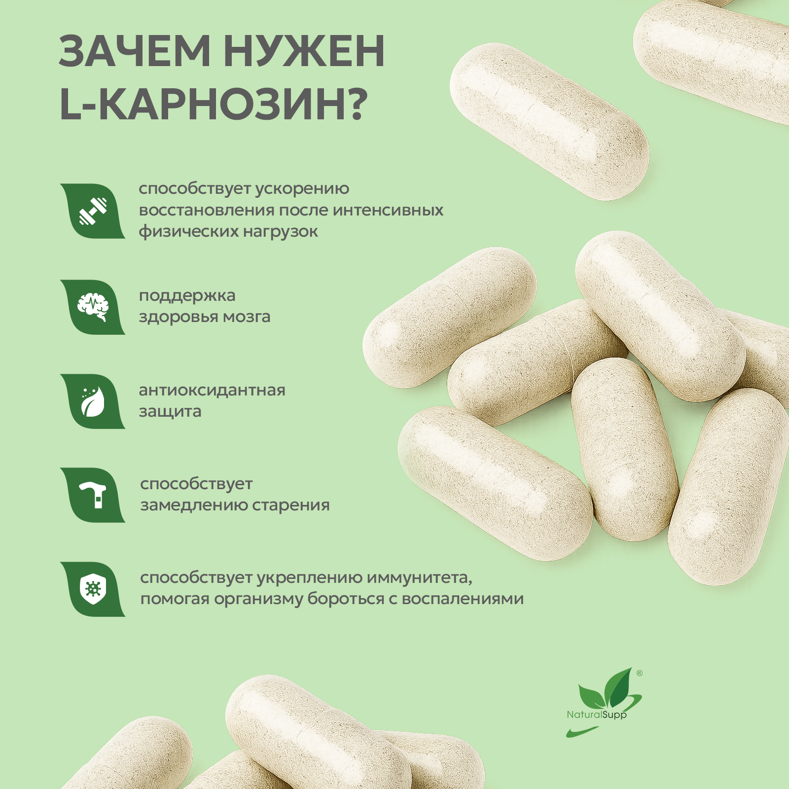 БАД к пище L - Карнозин 60 капс.