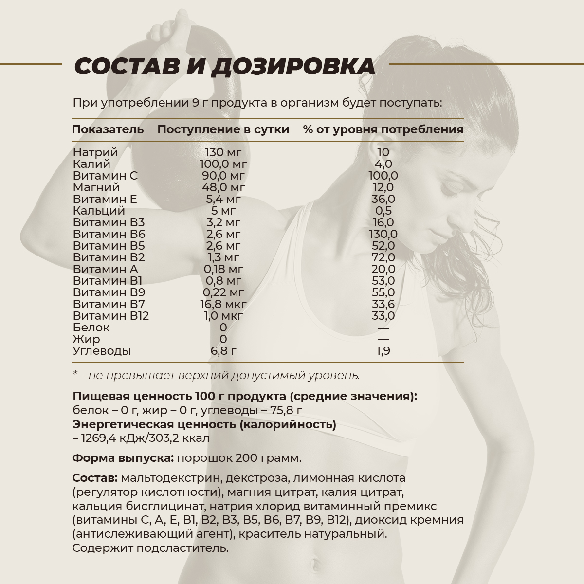 Изотоник со вкусом персик абрикос маракуйя 200гр. 