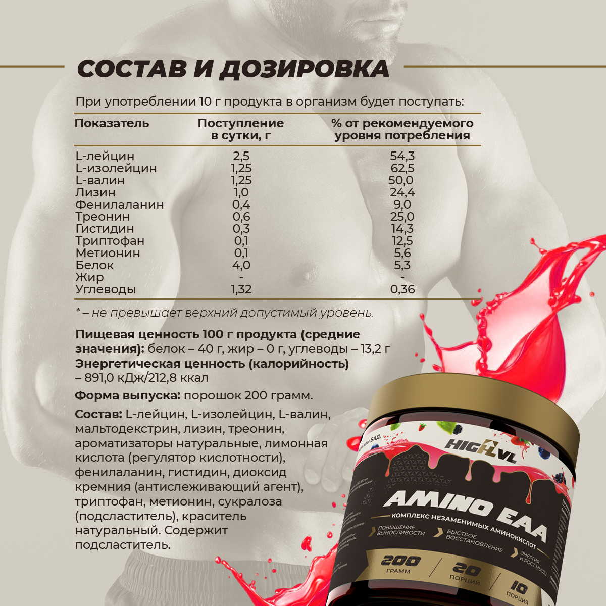 ЕАА со вкусом лесных ягод 200 гр.