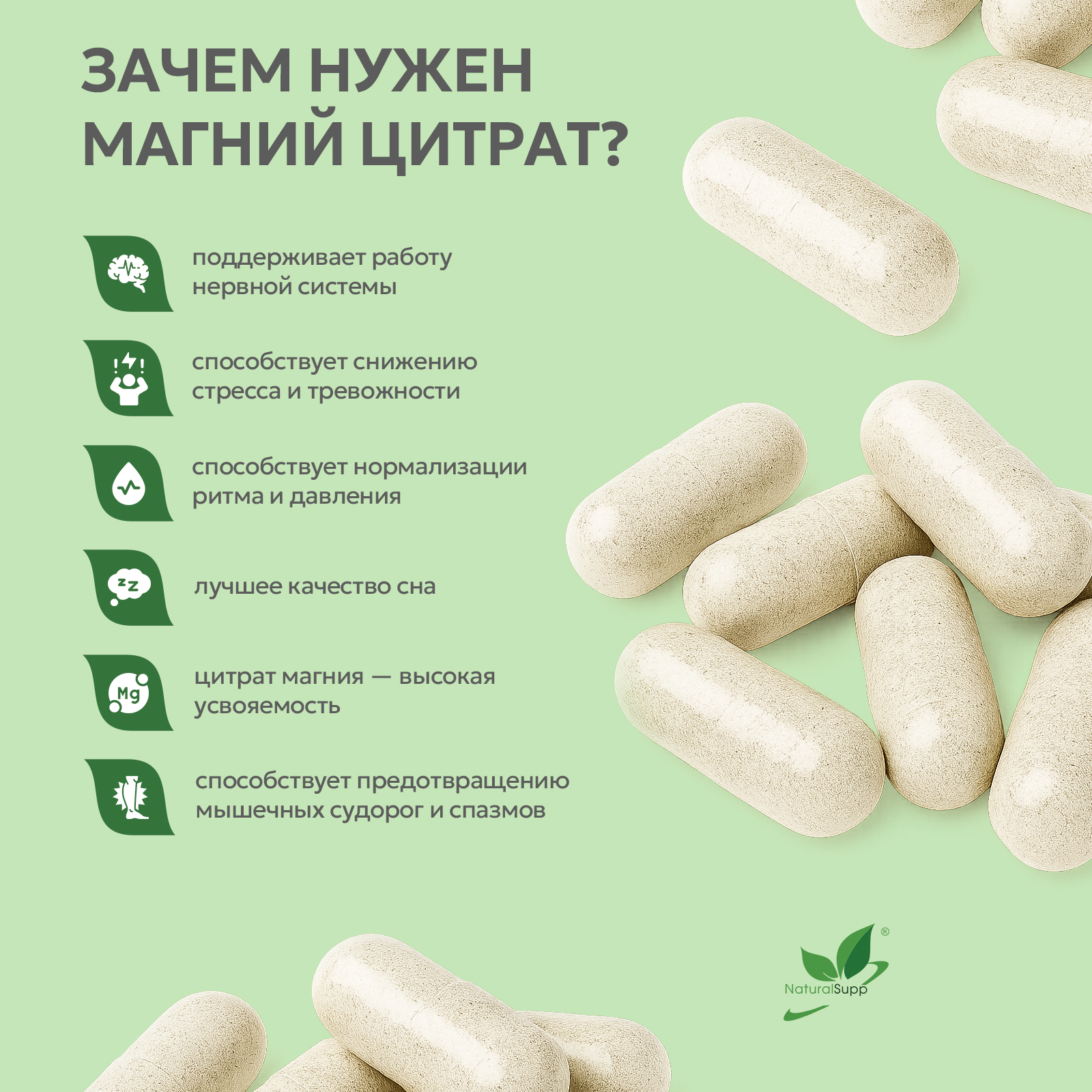 БАД к пище Магний цитрат 60 капс.